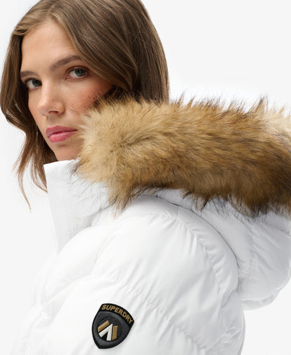 Slim Fit Fuji Belted Puffer | Bright White