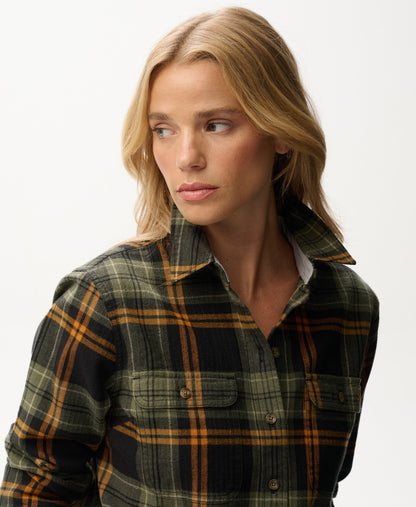 Lumberjack Check Flannel Shirt | Black/Green Check