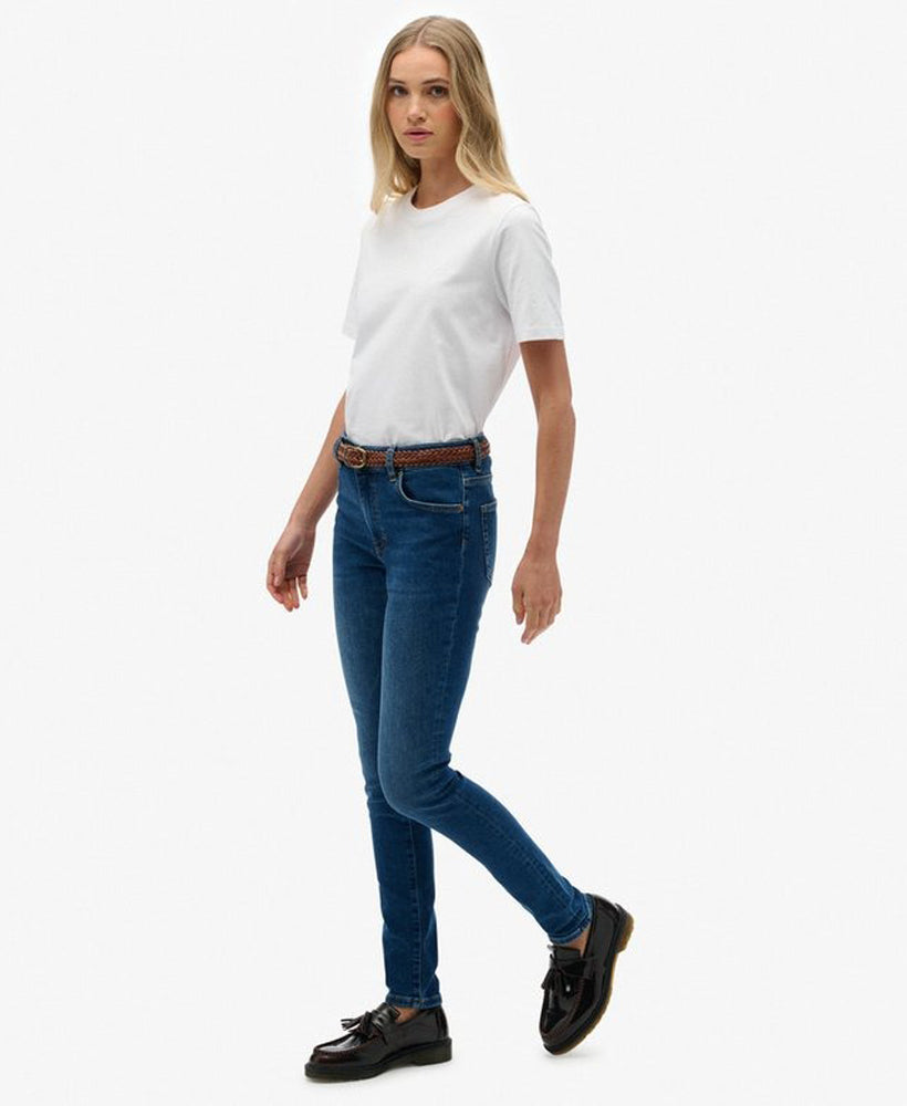 Mid Rise Skinny Jean | Deep Indigo Denim 30