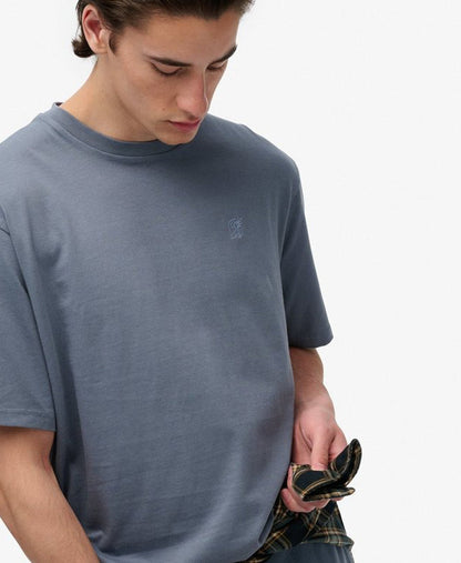Blank Oversized Tee | Flint Stone Blue Grey
