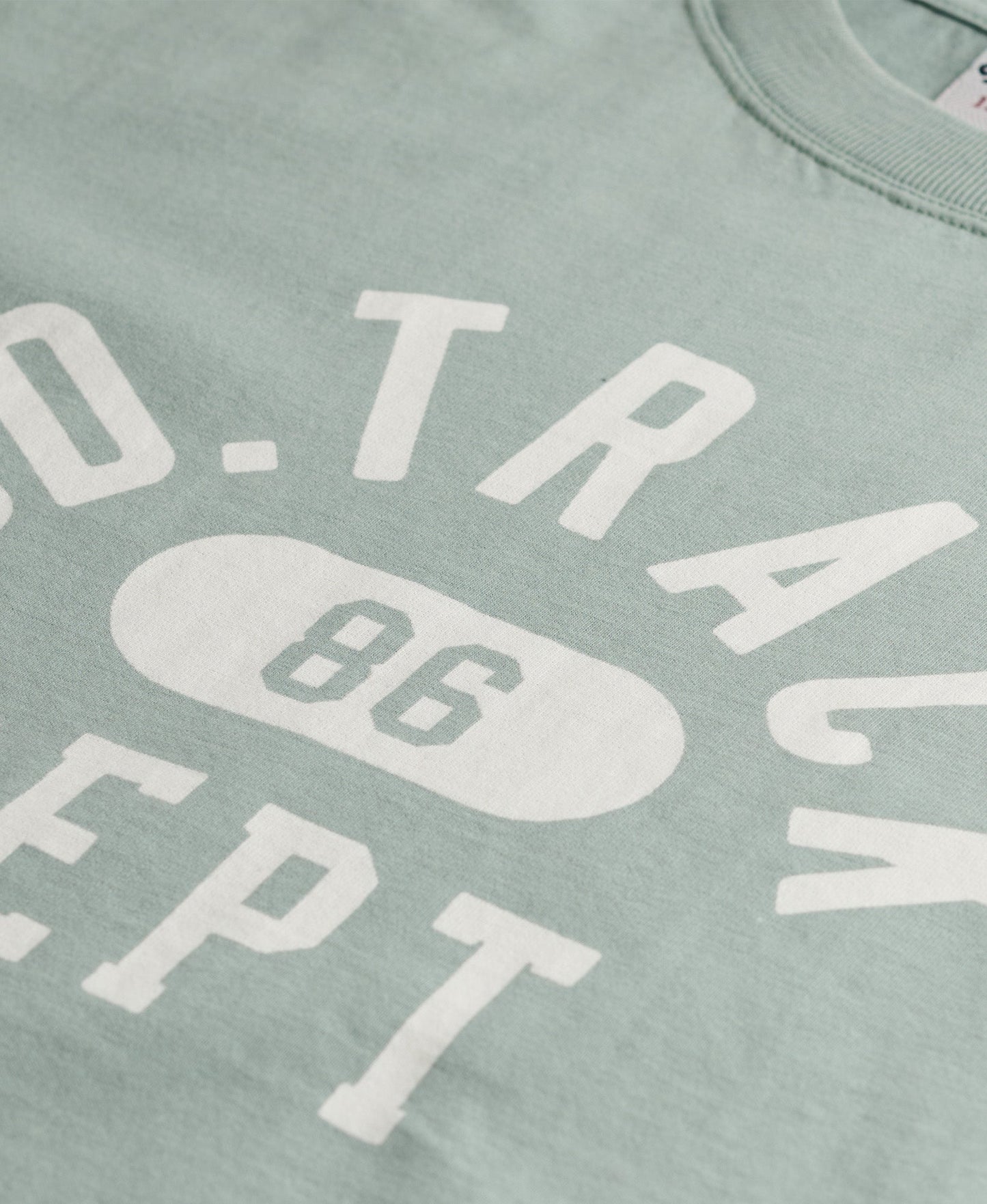 Athletic Graphic Fitted Slim Fit Tee | Light Jade Green