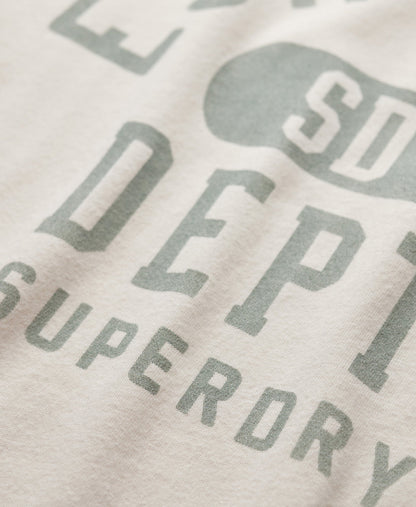 Athletic Graphic Fitted Slim Fit Tee | Desert Bone Off White