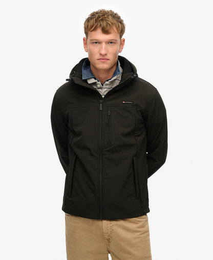 Hooded Soft Shell Trekker Jacket | Black