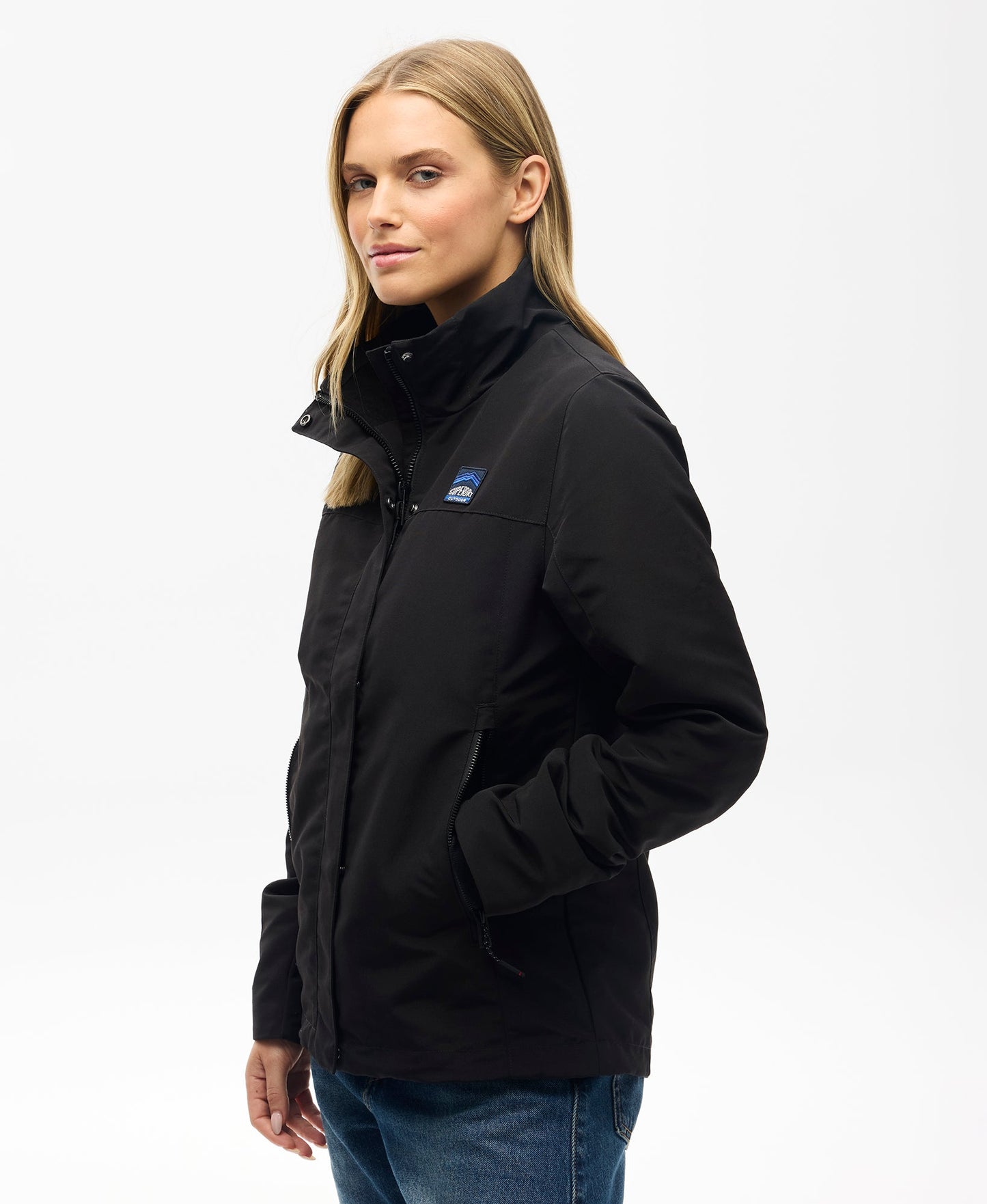 Non Hooded Shell Jacket | Black
