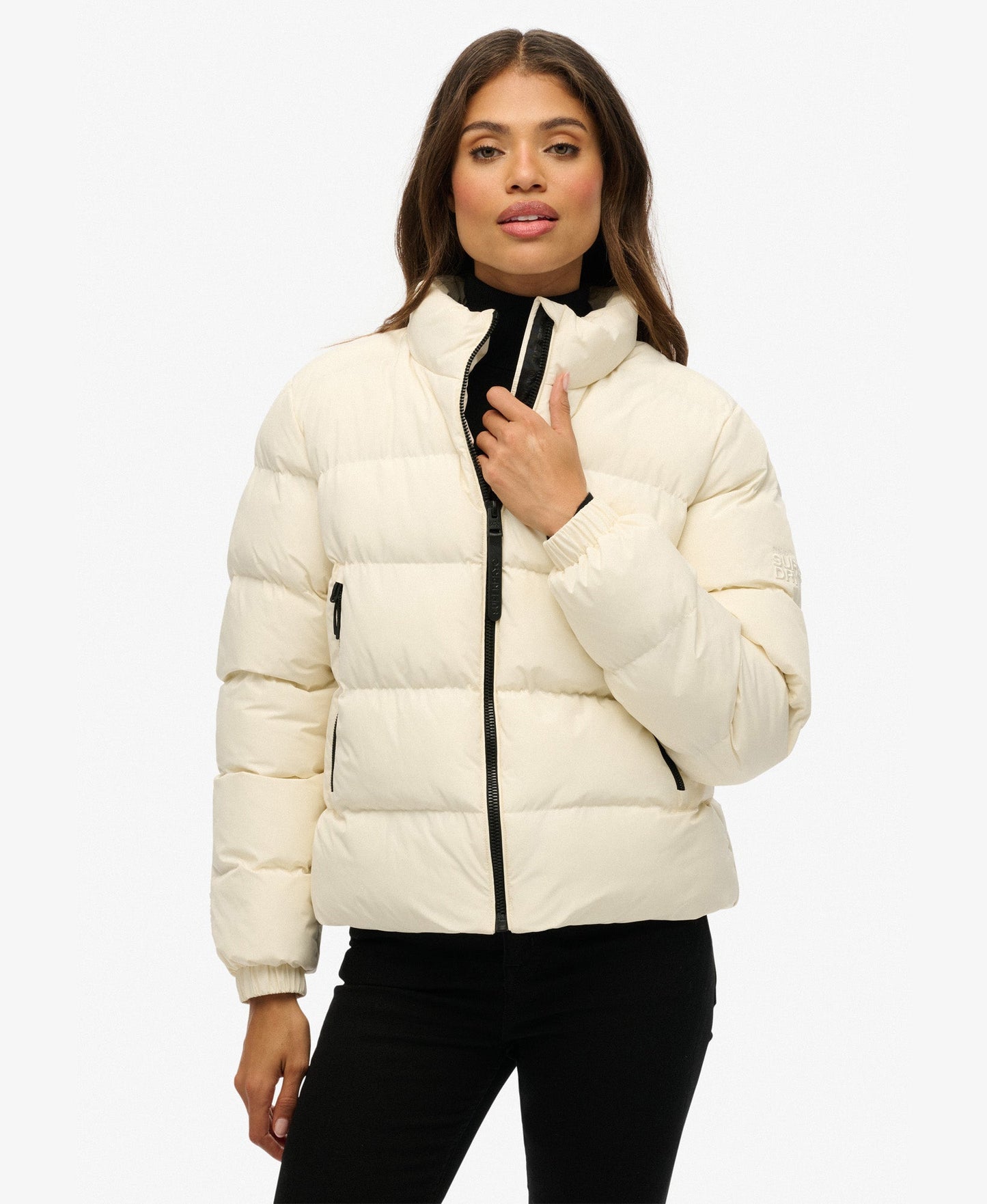 Non Hooded Sports Puffer Jacket | Off White