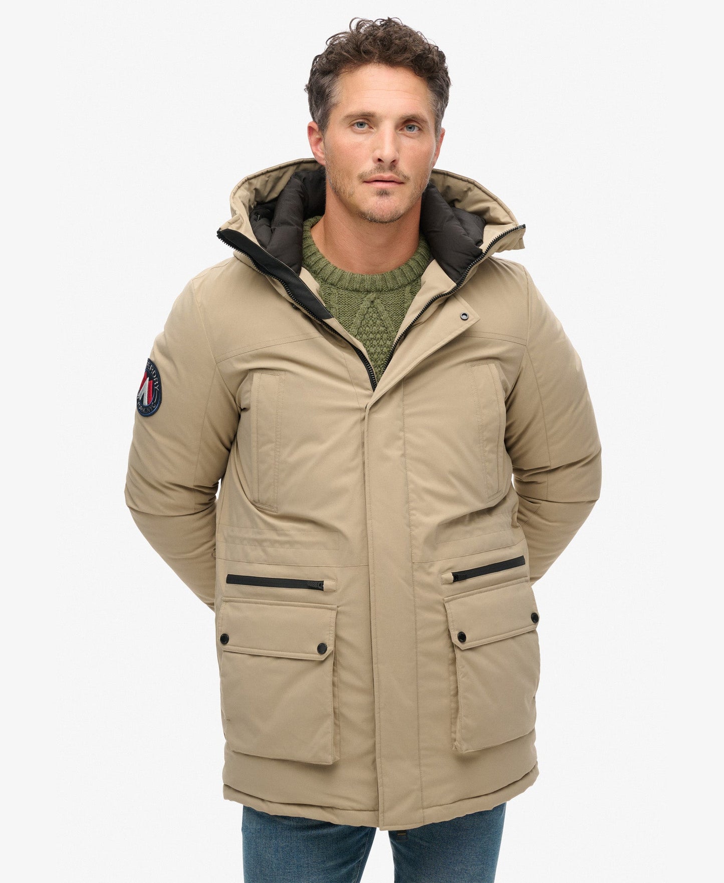 City Padded Parka Jacket | Timber Wolf Brown