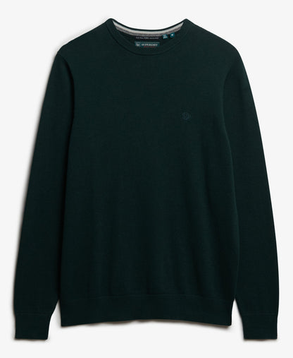 Essentials Cotton Jumper | Enamel Green Marle
