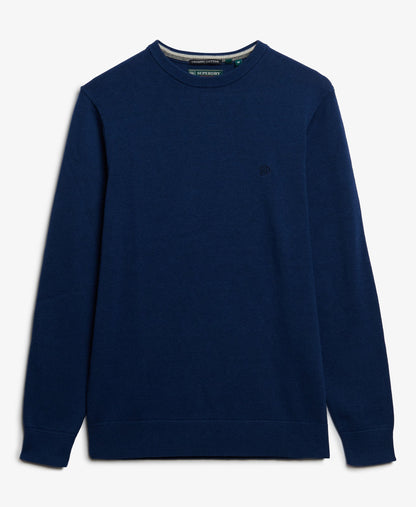 Essentials Cotton Jumper | Pilot Mid Blue Marle
