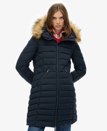 Fuji Hooded Mid Length Jacket | Eclipse Navy
