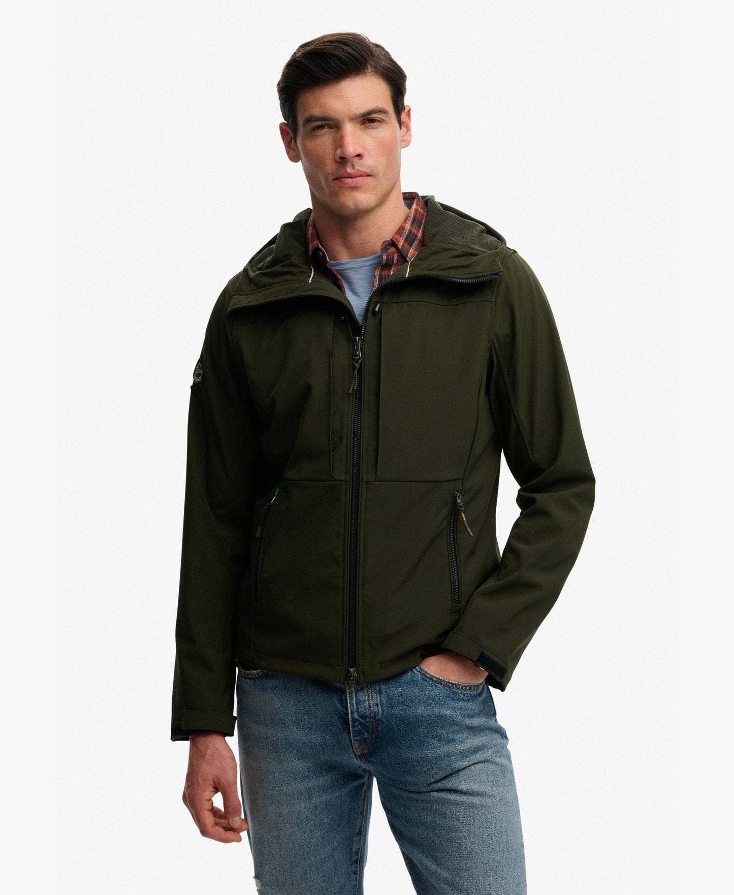 Hooded Softshell Trekker Jacket | Surplus Goods Olive Green