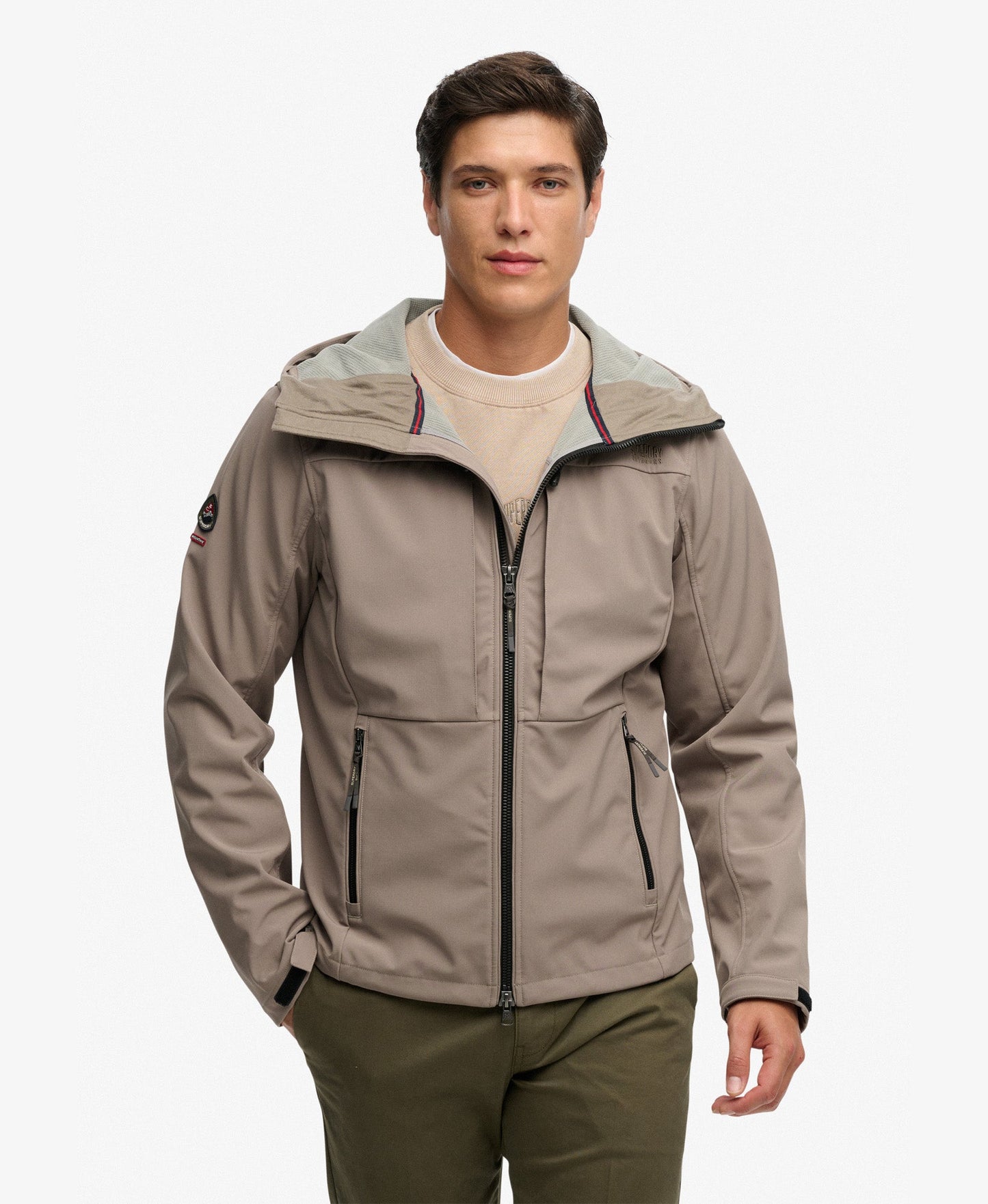 Hooded Softshell Trekker Jacket | Fort Taupe