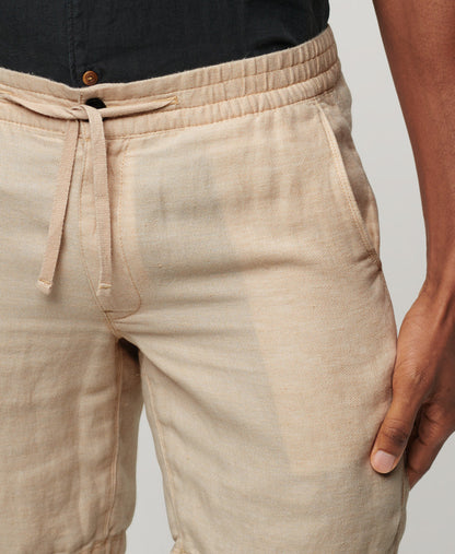 Drawstring Linen Shorts | Stone Grey