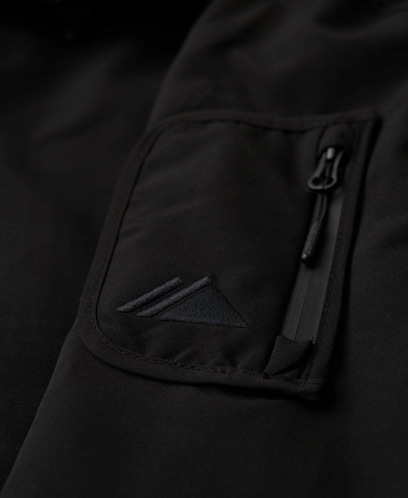 Ultimate Embroidered Windbreaker Slim Fit Jacket | Jet Black