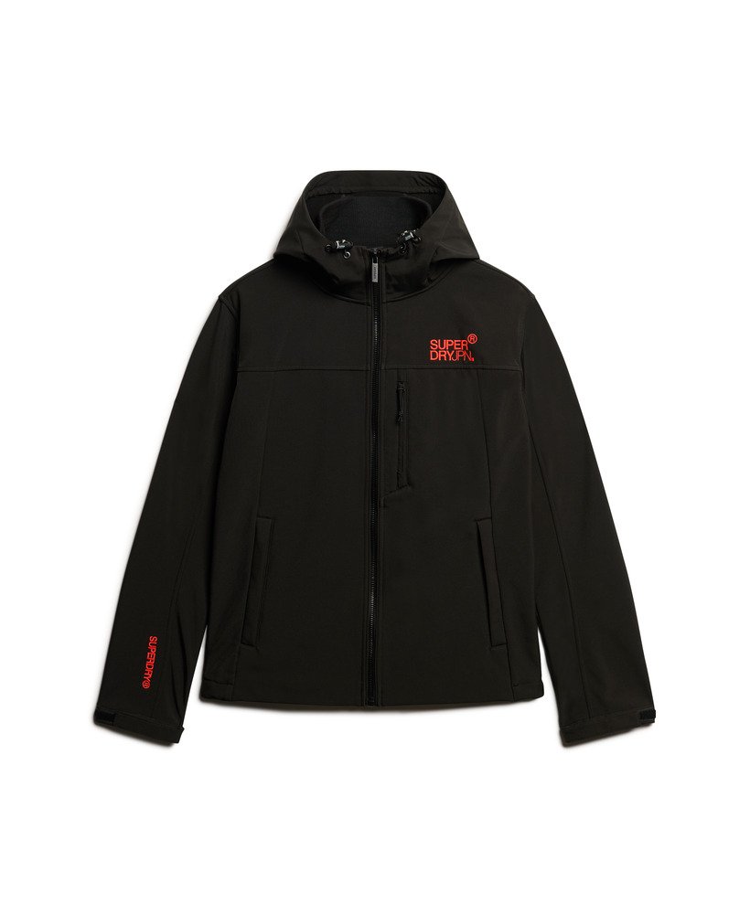 Hooded Softshell Trekker Jacket | Black