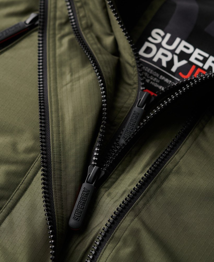 Hooded Mountain Windbreaker Slim Fit Jacket | Army Khaki