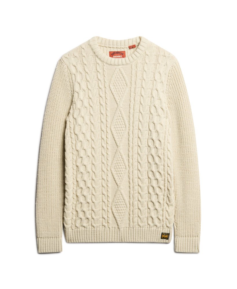 Jacob Cable Jumper | Ecru