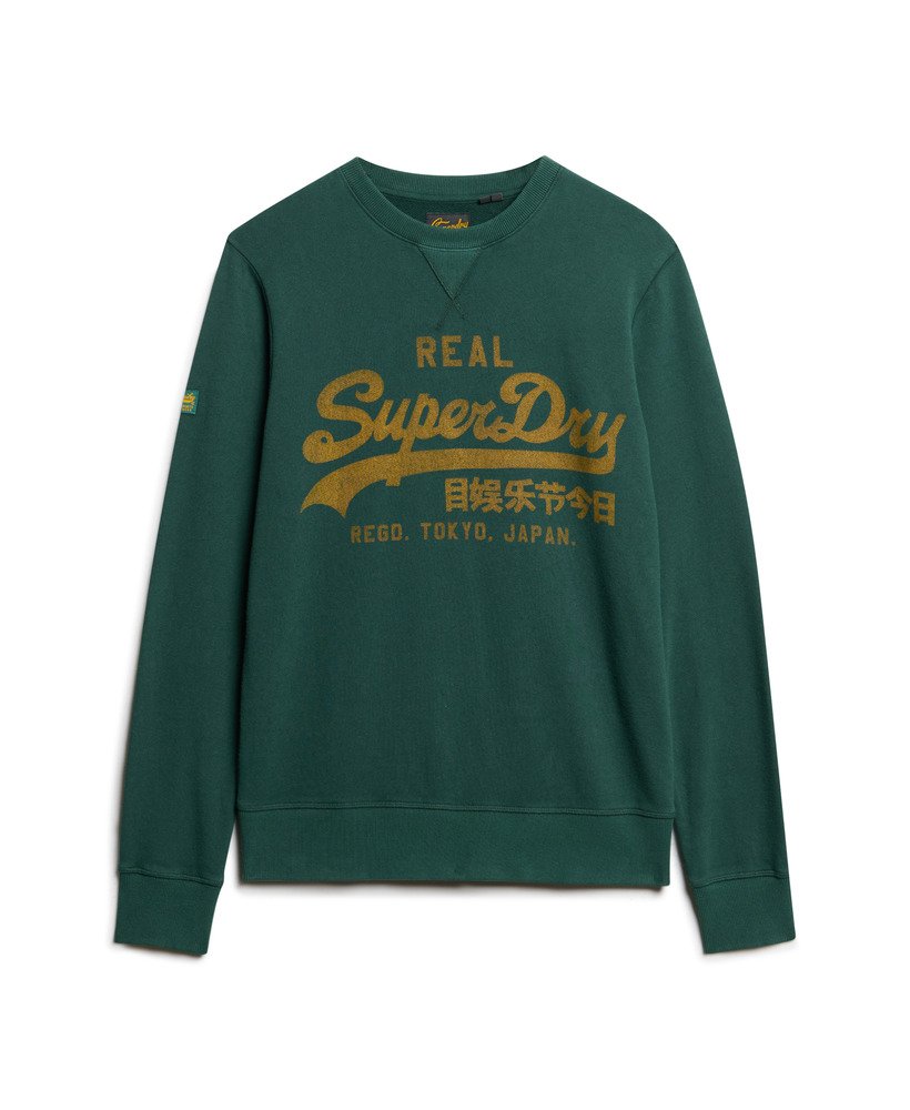 Classic Vintage Logo Graphic Slim Fit Sweatshirt | Enamel Green