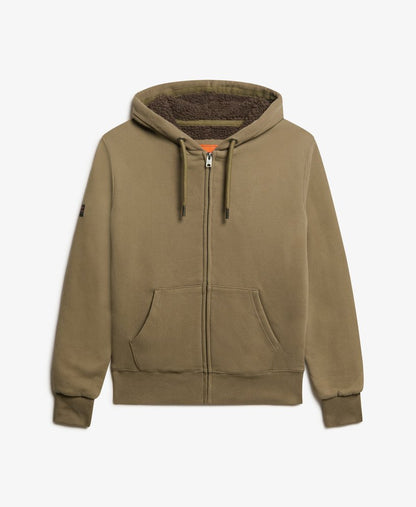 Borg Lined Ziphood | Morel Brown