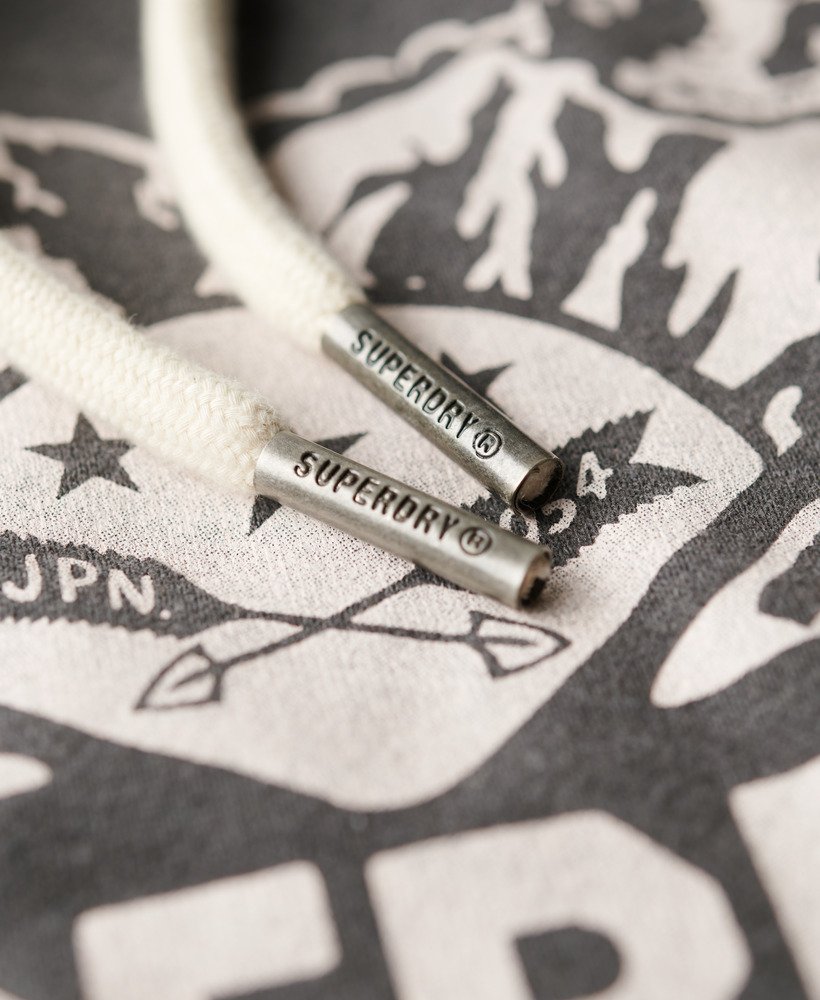 Lo-Fi Outdoor Graphic Hoodie | Granite Grey Marle