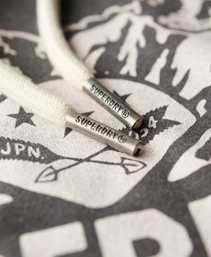 Lo-Fi Outdoor Graphic Hoodie | Granite Grey Marle