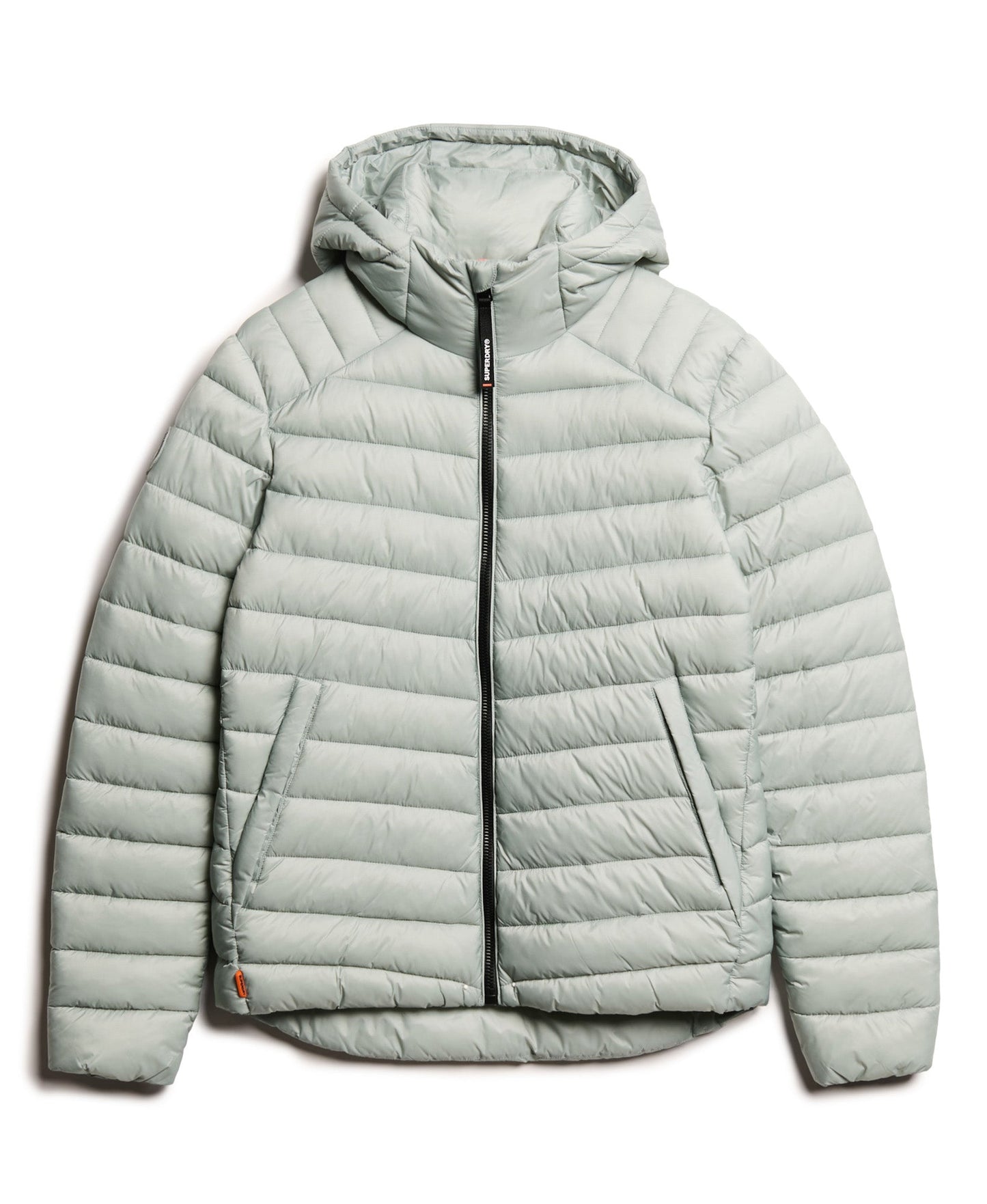 Hooded Fuji Sport Padded Slim Fit Jacket | Pigeon Grey