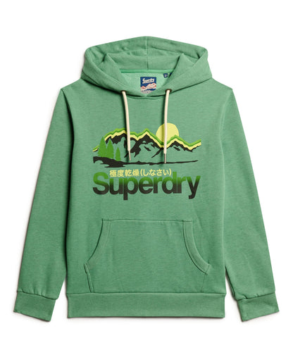 Core Logo Great Outdoors Graphic Hoodie | Winter Mint Marle