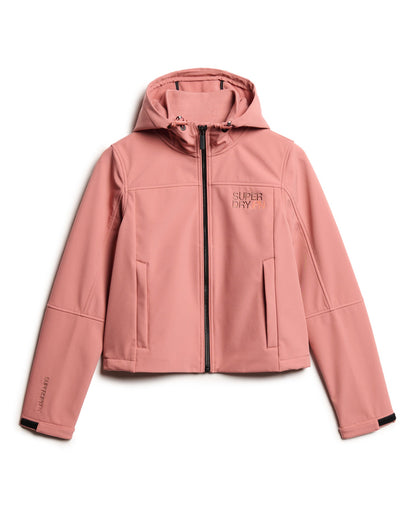 Hooded Softshell Trekker Slim Fit Jacket | Withered Rose