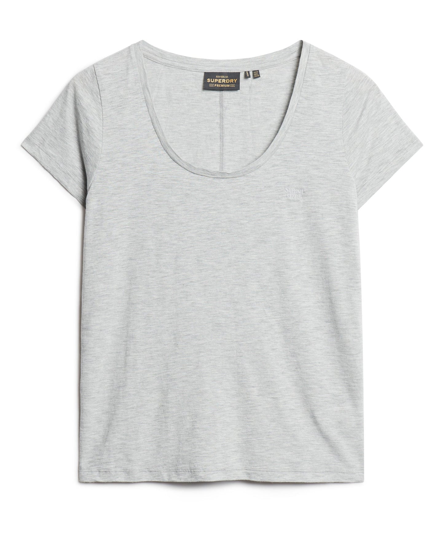 Scoop Neck Slim Fit Tee | Pepper Grey Marle