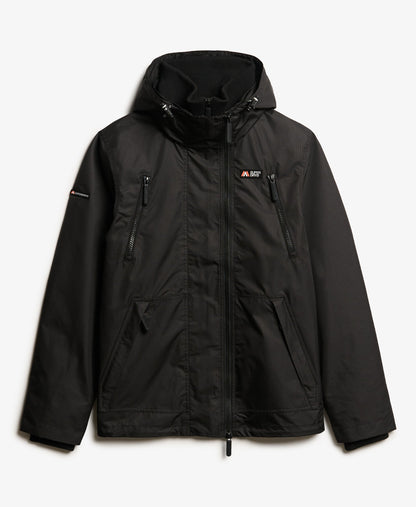 Hooded Mountain Windbreaker Jacket | Black