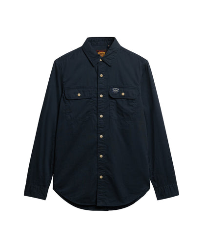 Cotton Workwear Long Sleeve Shirt | Eclipse Navy