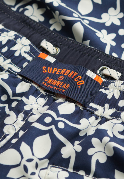 Tile Print 17'' Swim Short | Navy Tala Tile