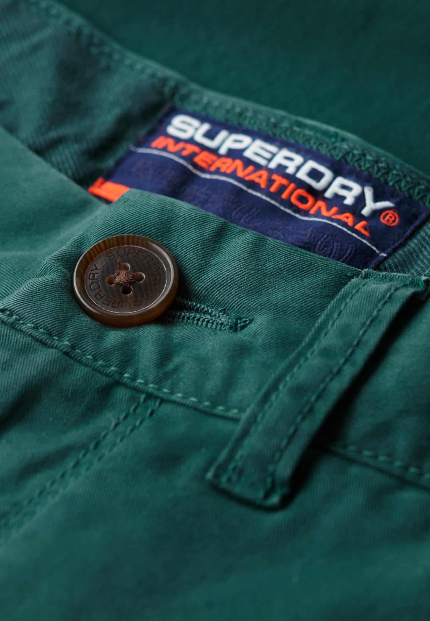 Vintage Slim Fit Chino Short | Teal