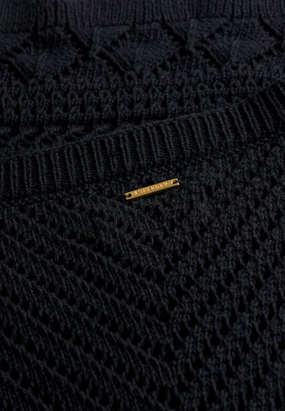 Crochet Mini Slim Fit Dress | Black
