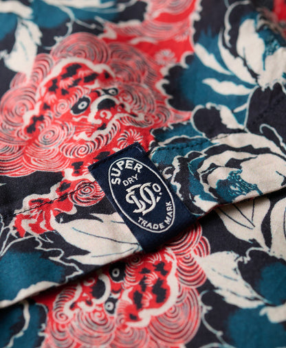 Merchant Hawaiian Shirt | Karashishi Navy