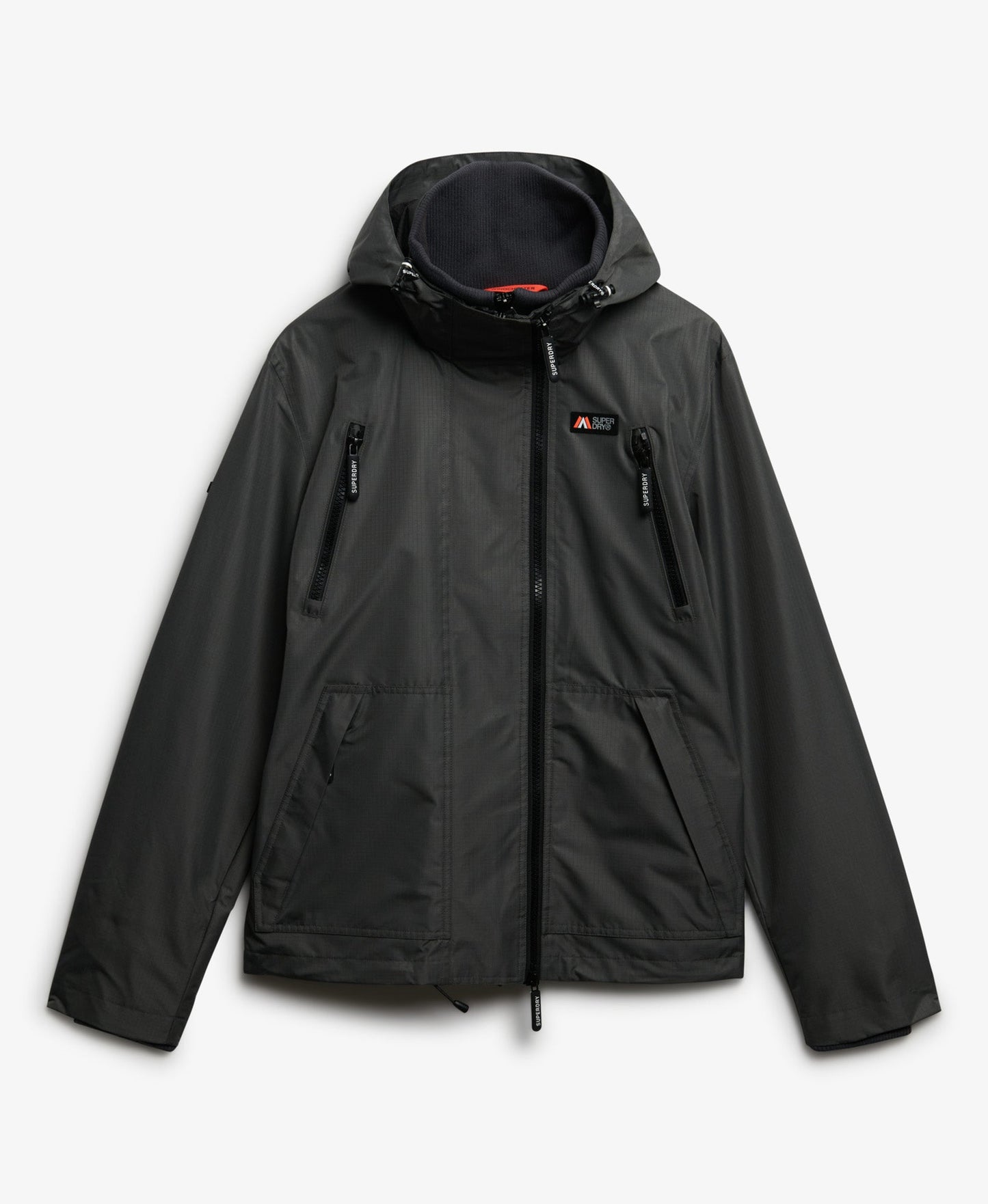 Hooded Mountain Windbreaker Slim Fit Jacket | Dark Dull Charcoal