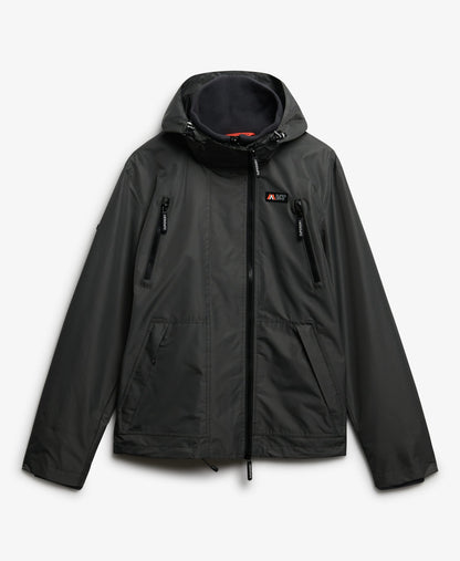 Hooded Mountain Windbreaker Slim Fit Jacket | Dark Dull Charcoal