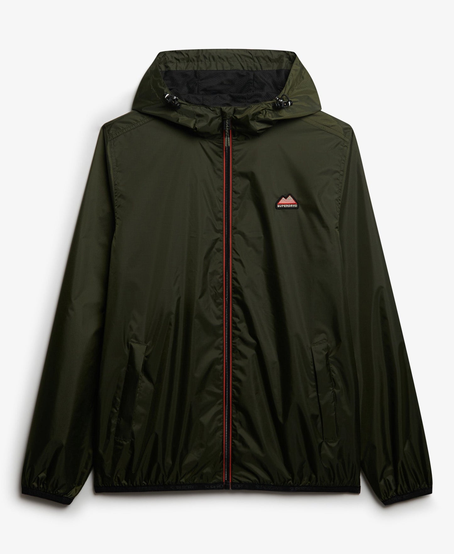 Essential Tri Windbreaker Jacket | Olive Night Green