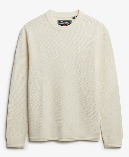 Light Weight Cotton Texture Jumper | Off White