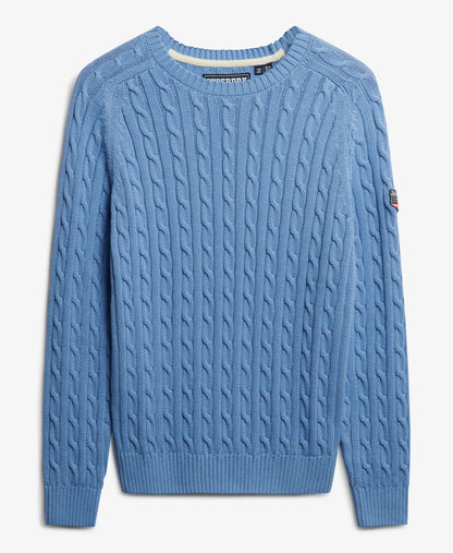 Slouchy Cable Knit | Hydrangea Blue
