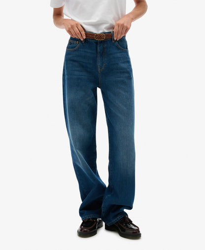 High Rise Wide Leg Jean | Deep Indigo Denim 30