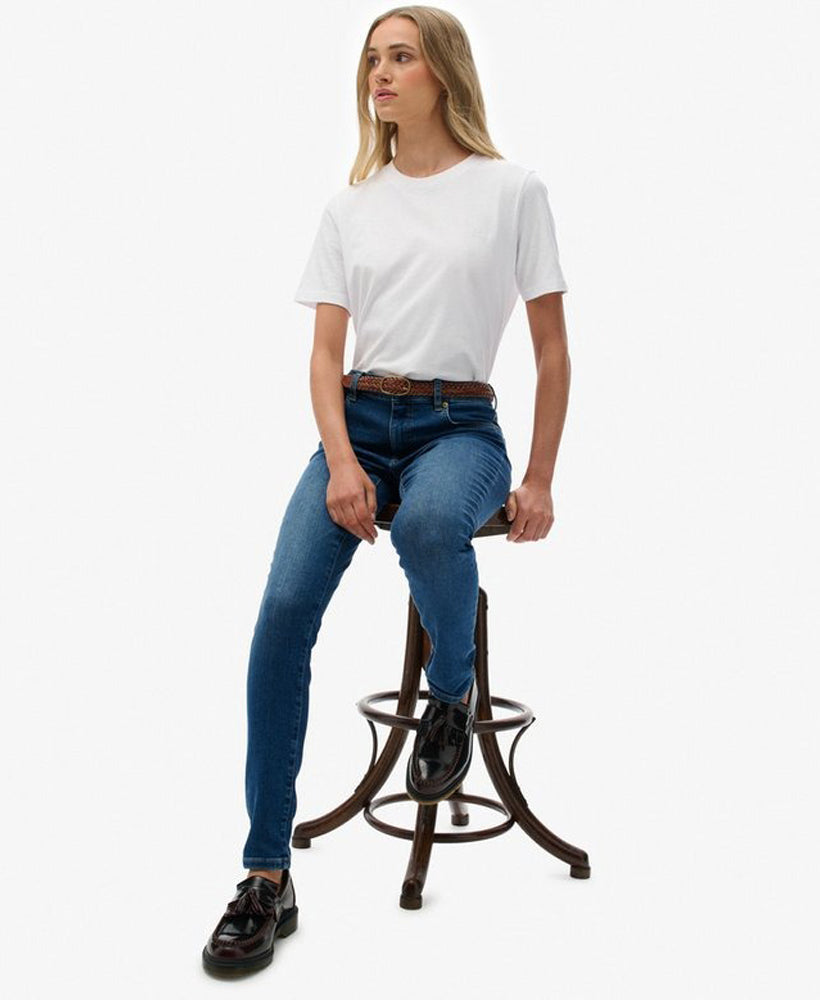 Mid Rise Skinny Jean | Deep Indigo Denim 30