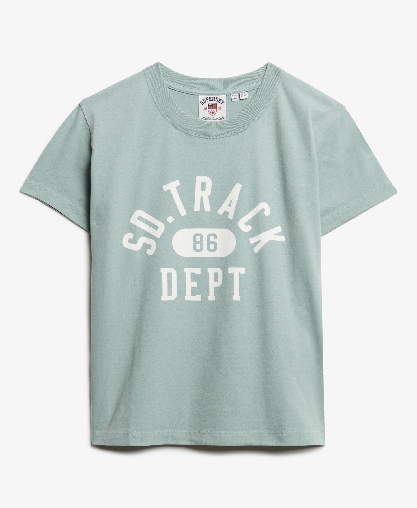 Athletic Graphic Fitted Slim Fit Tee | Light Jade Green