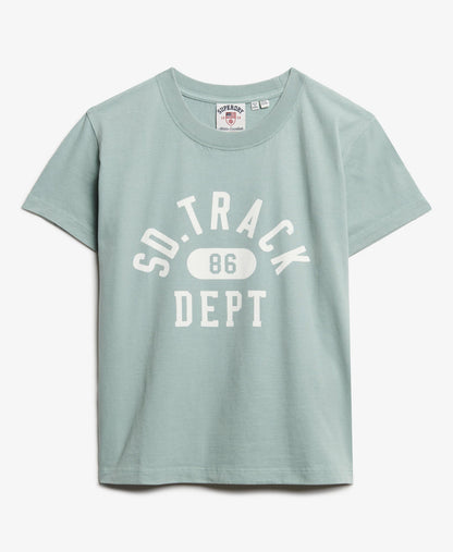 Athletic Graphic Fitted Slim Fit Tee | Light Jade Green