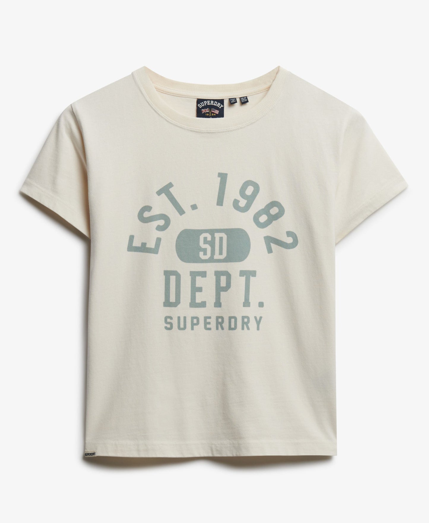 Athletic Graphic Fitted Slim Fit Tee | Desert Bone Off White