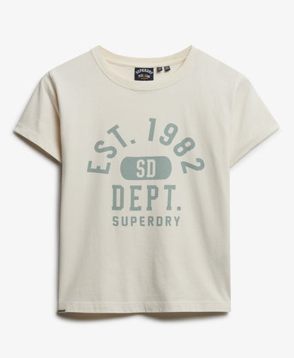 Athletic Graphic Fitted Slim Fit Tee | Desert Bone Off White
