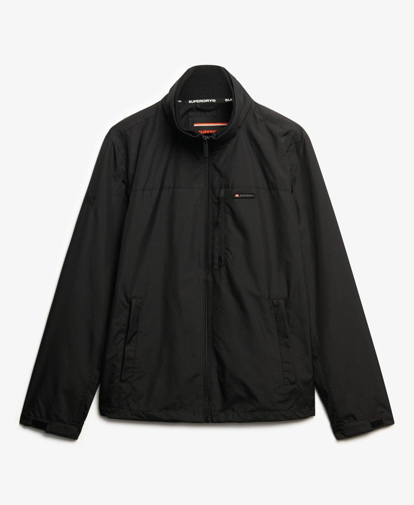 Non Hooded Logo Windbreaker | Jet Black