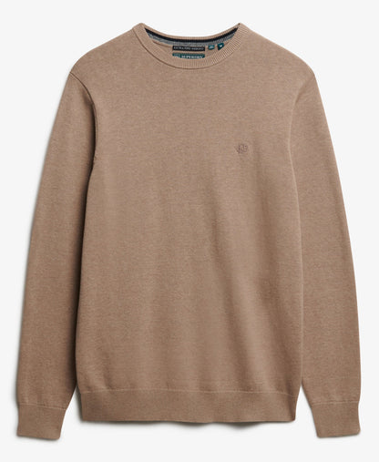 Essentials Cotton Jumper | Taupe Marle