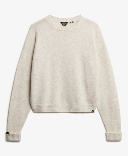 Slouchy Crew Neck Jumper | Oatmeal Twist