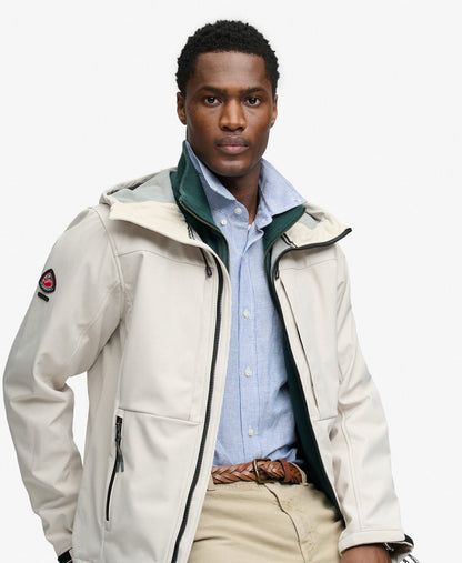 Hooded Softshell Trekker Jacket | Rainy Day Grey