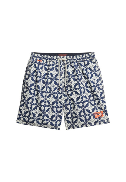 Tile Print 17'' Swim Short | Navy Tala Tile